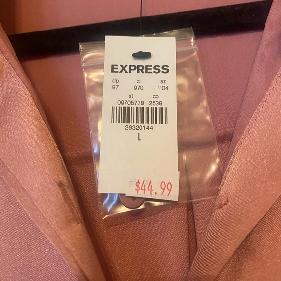 EXPRESS NWT pink silky blouse size L - Picture 3 of 7
